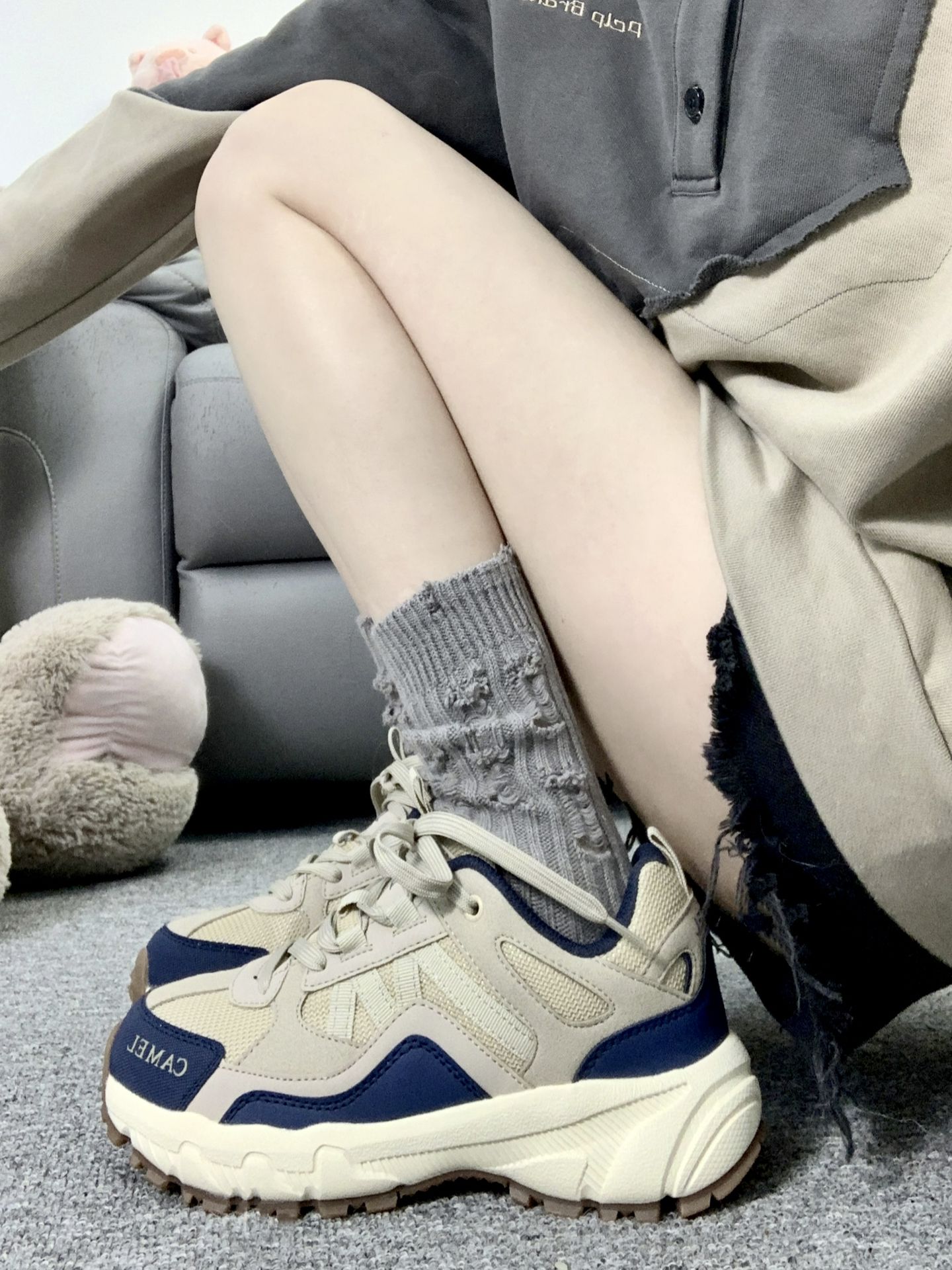 厚底 圆头 低帮 系带 深口鞋 厚底 圆头 低帮 系带 深口鞋 - VALI鞋履AI设计主图