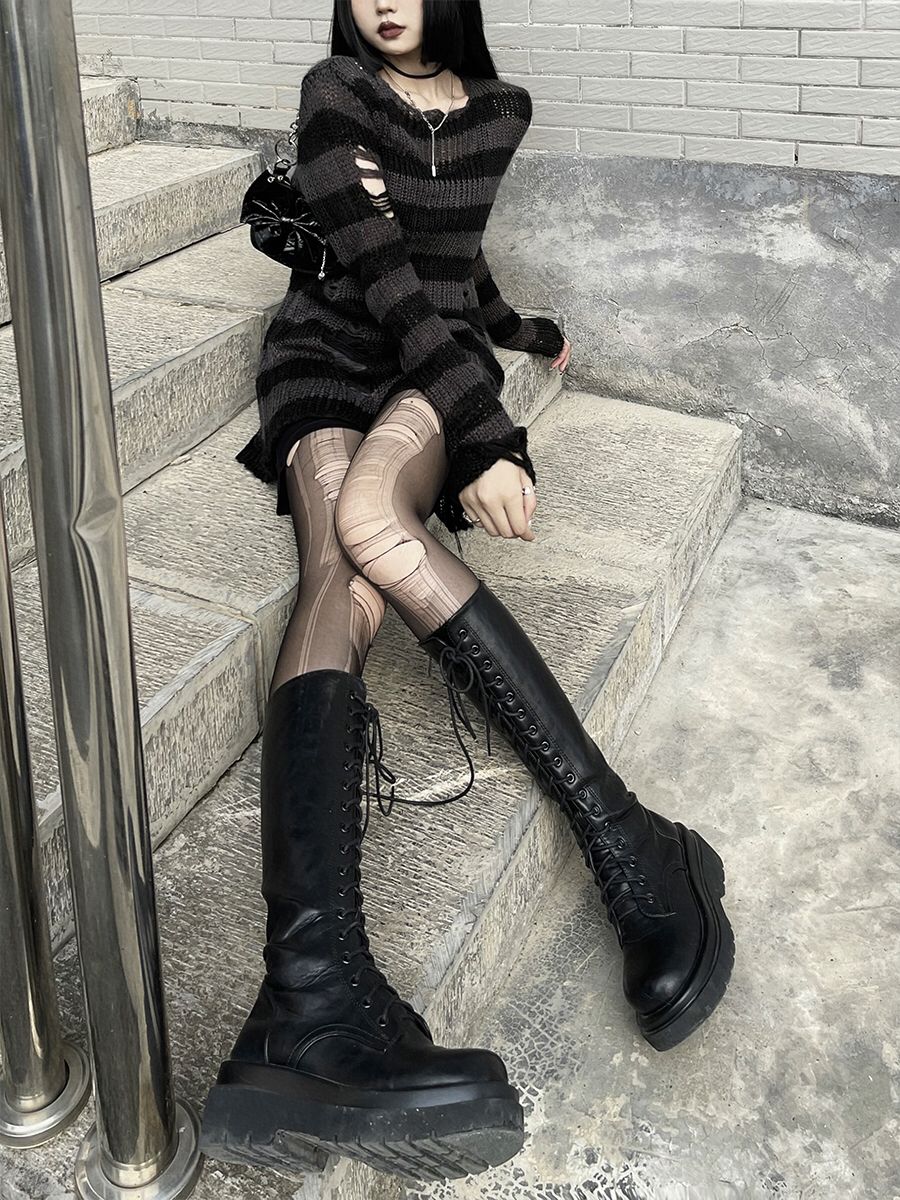 圆头 系带 中筒 皮革  - VALI鞋履AI设计主图