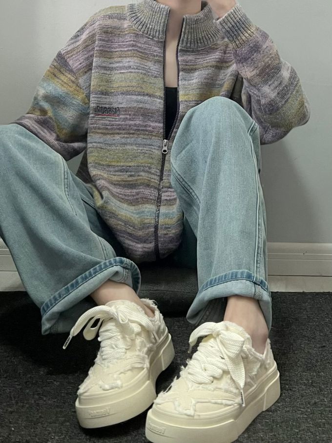 毛纺 立领 条纹/波纹 细针 针织螺纹 塔灰色 灰雾蓝色 酱黑色 