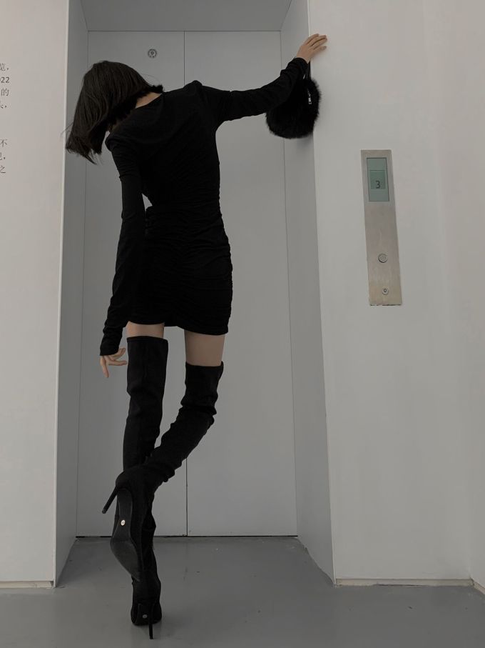 针织面料 S型 踢踏舞鞋色 性感 