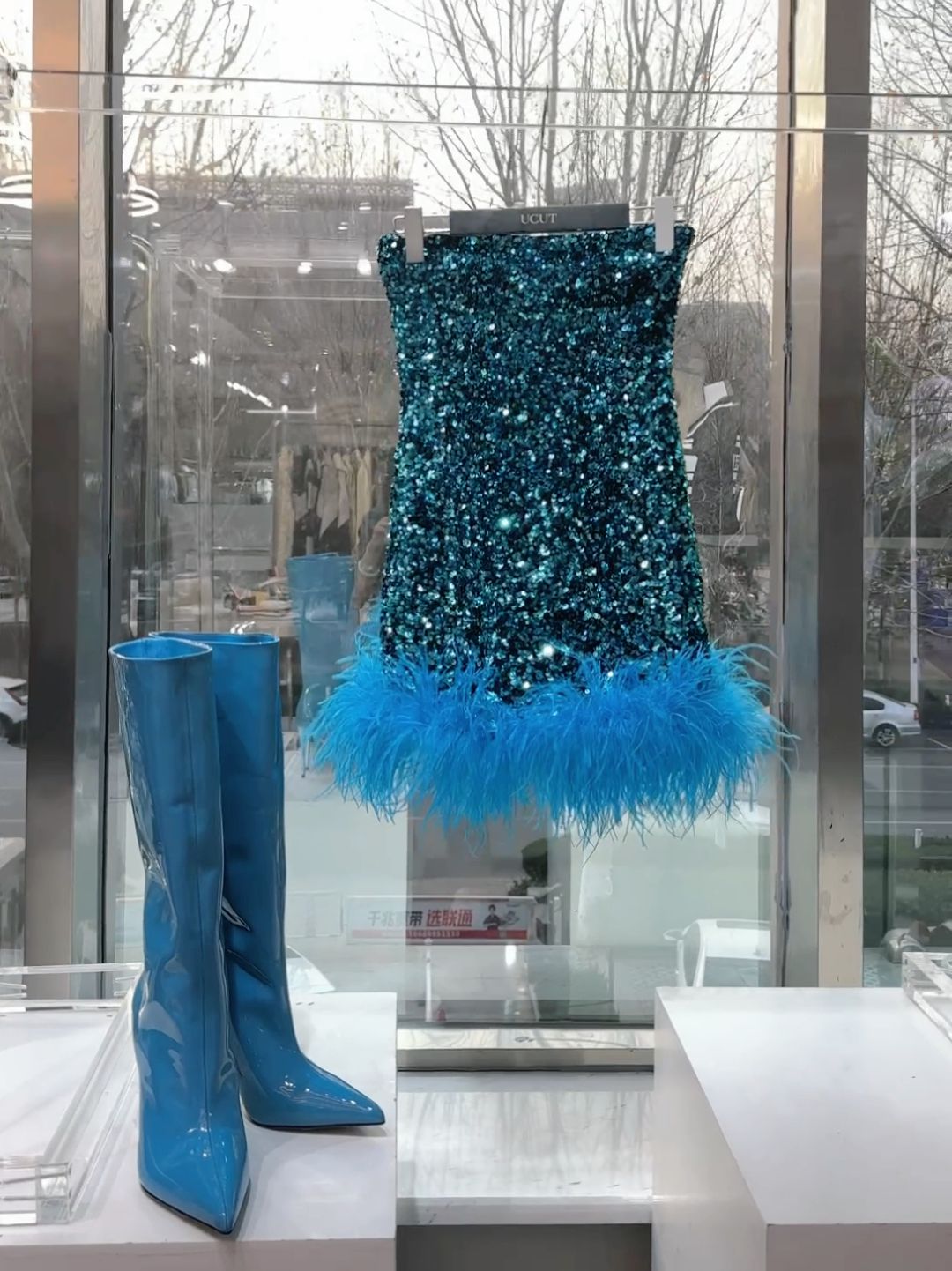 特殊面料 A型 水手蓝色 亮蓝 墨水蓝色 毛条  - VALI鞋履AI设计主图