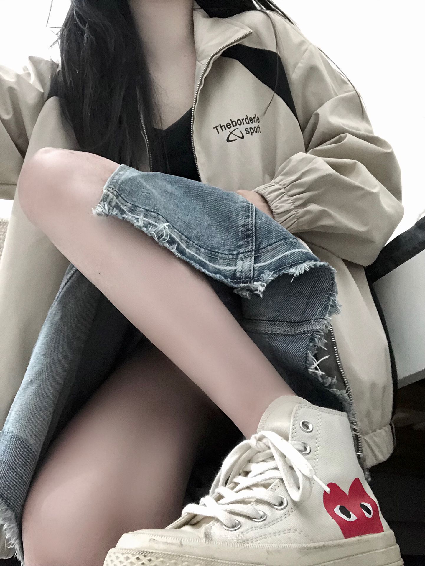 H型 翻领 文字图案 拼接 酱黑色  - VALI鞋履AI设计主图