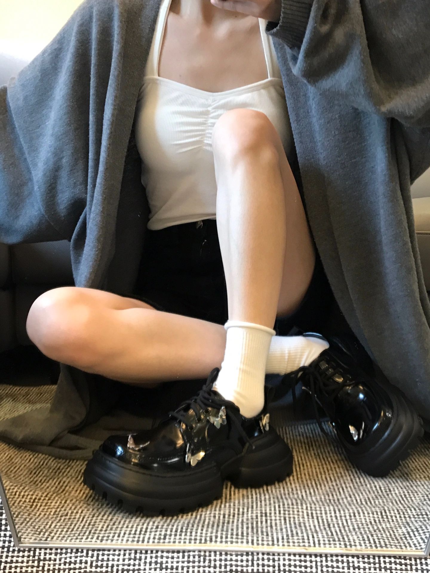 针织面料 截短型 炽白  - VALI鞋履AI设计主图