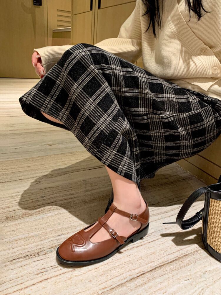 呢绒 A型 格纹/菱格 踢踏舞鞋色 都市  - VALI鞋履AI设计主图