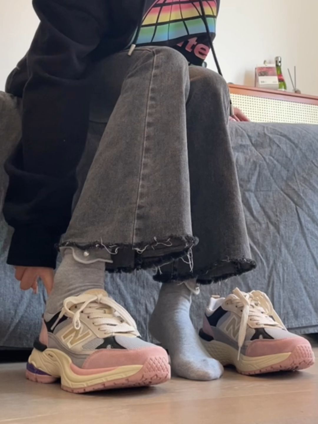 牛仔面料 洗水 夜空色 夜幕色 都市  - VALI鞋履AI设计主图