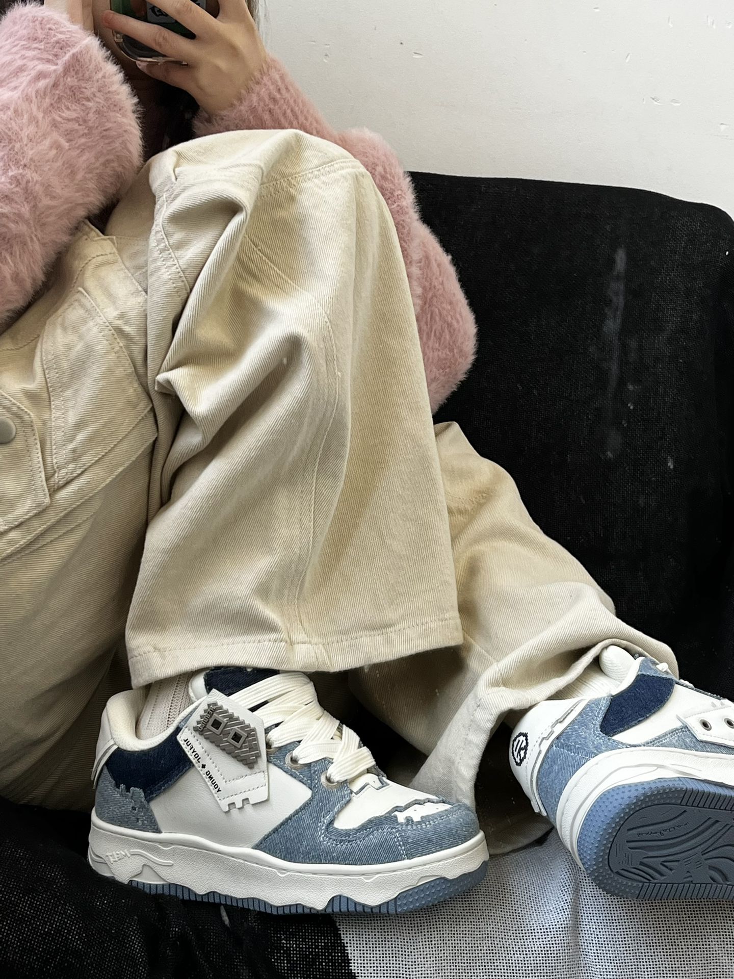 灯芯绒 斜纹布色 牡蛎白  - VALI鞋履AI设计主图