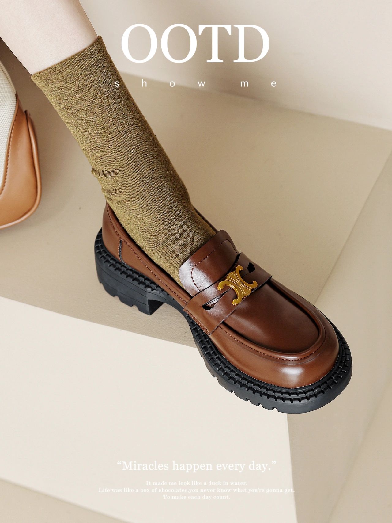 粗跟 低跟 圆头 低帮 一脚蹬 深口鞋 皮革  - VALI鞋履AI设计主图