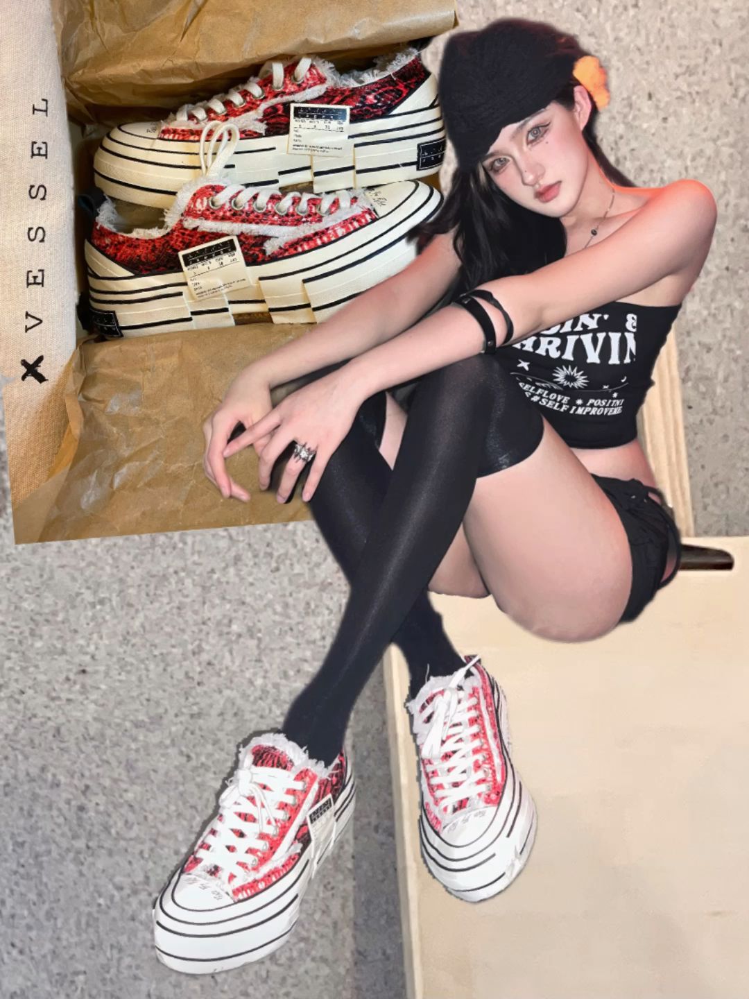 平底 圆头 低帮 系带 深口鞋  - VALI鞋履AI设计主图