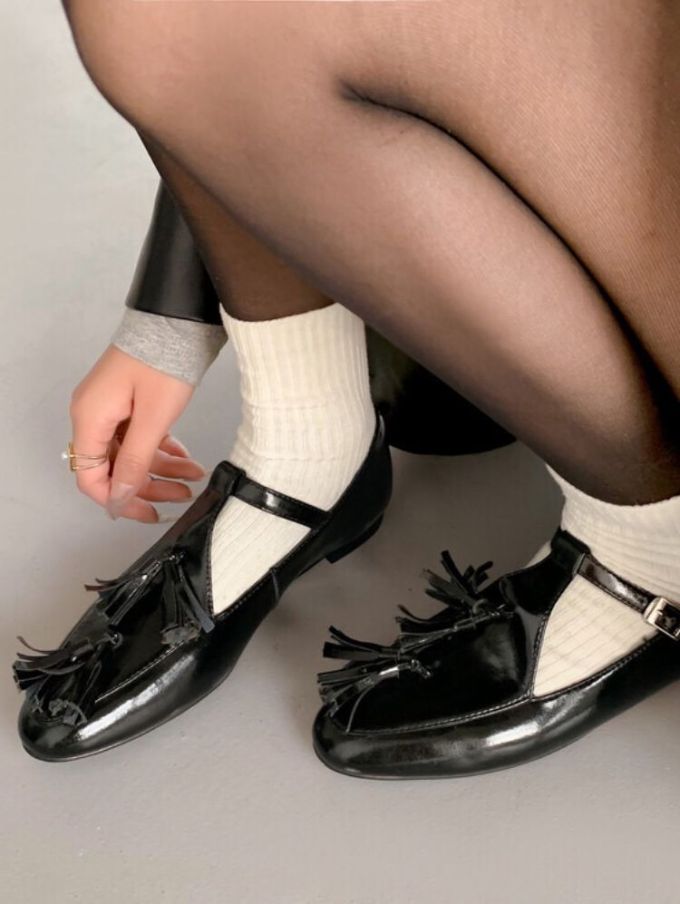 异形头-分趾 低帮 袢扣 中口鞋 皮革 