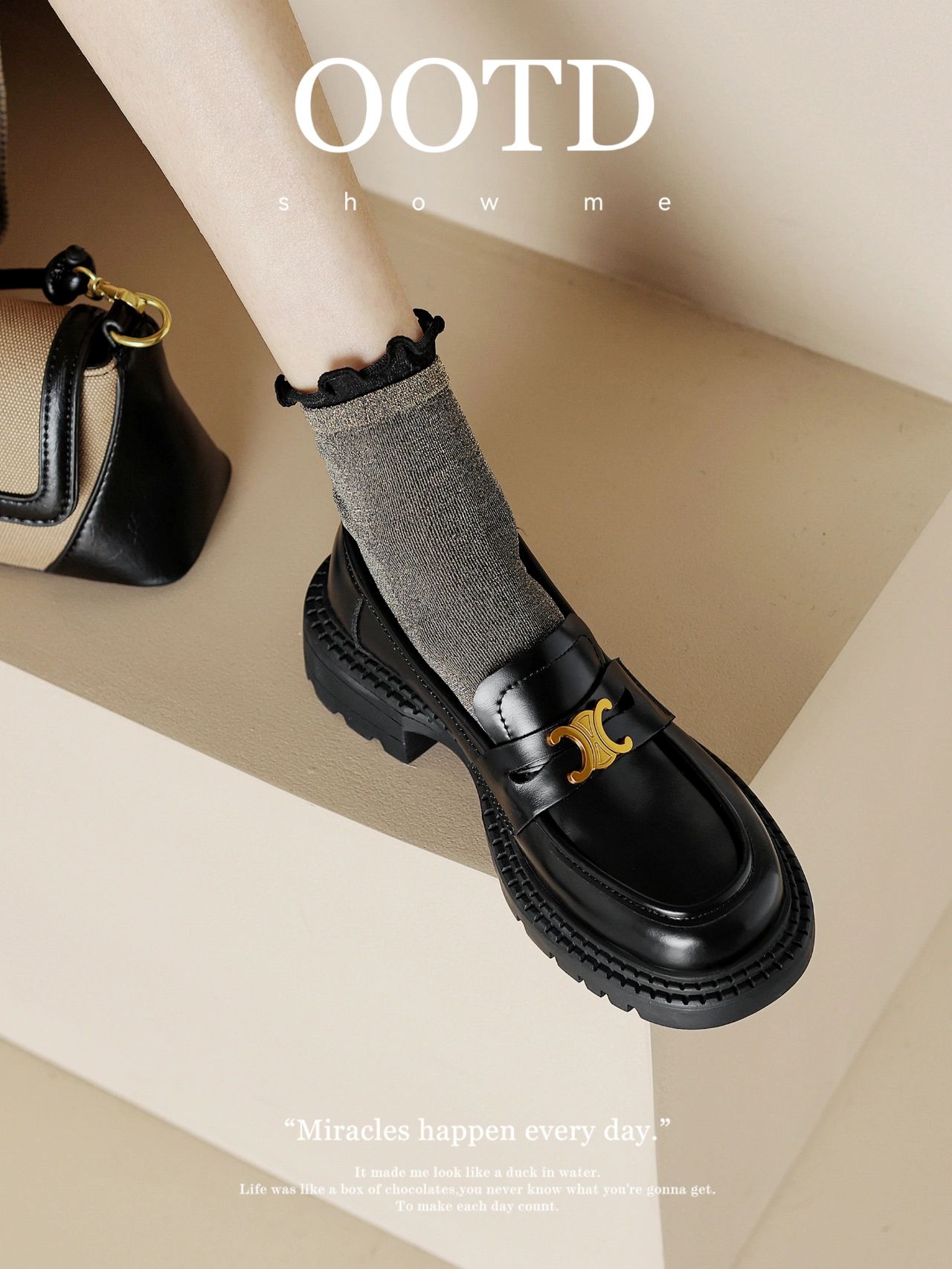 粗跟 中跟 圆头 低帮 一脚蹬 深口鞋 皮革  - VALI鞋履AI设计主图