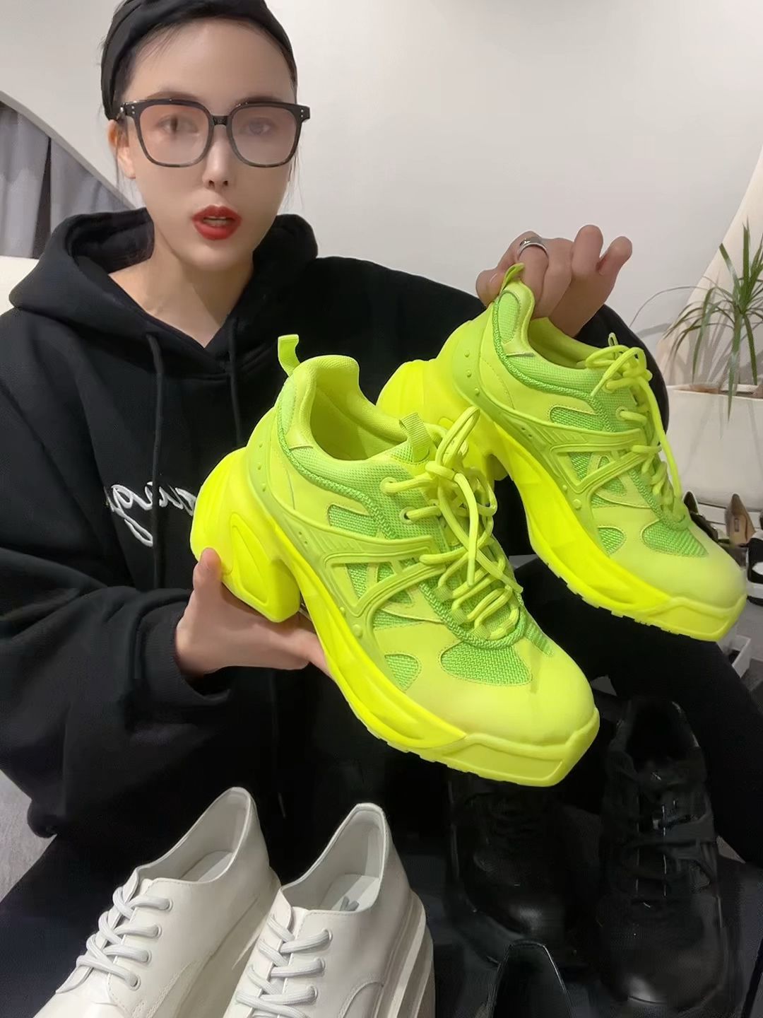 厚底 圆头 低帮 系带 深口鞋  - VALI鞋履AI设计主图