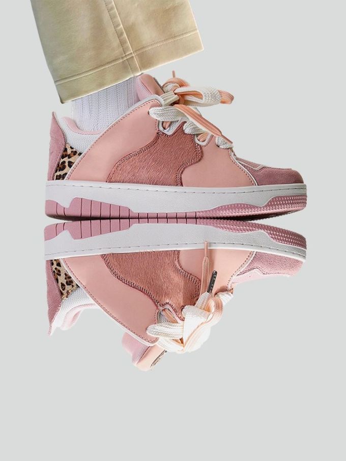 平底 圆头 低帮 系带 深口鞋 皮革 