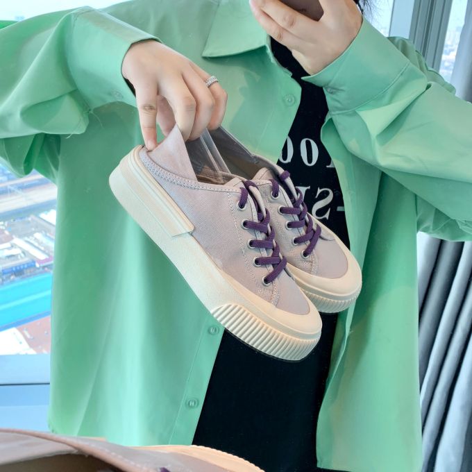 厚底 圆头 低帮 系带 深口鞋 