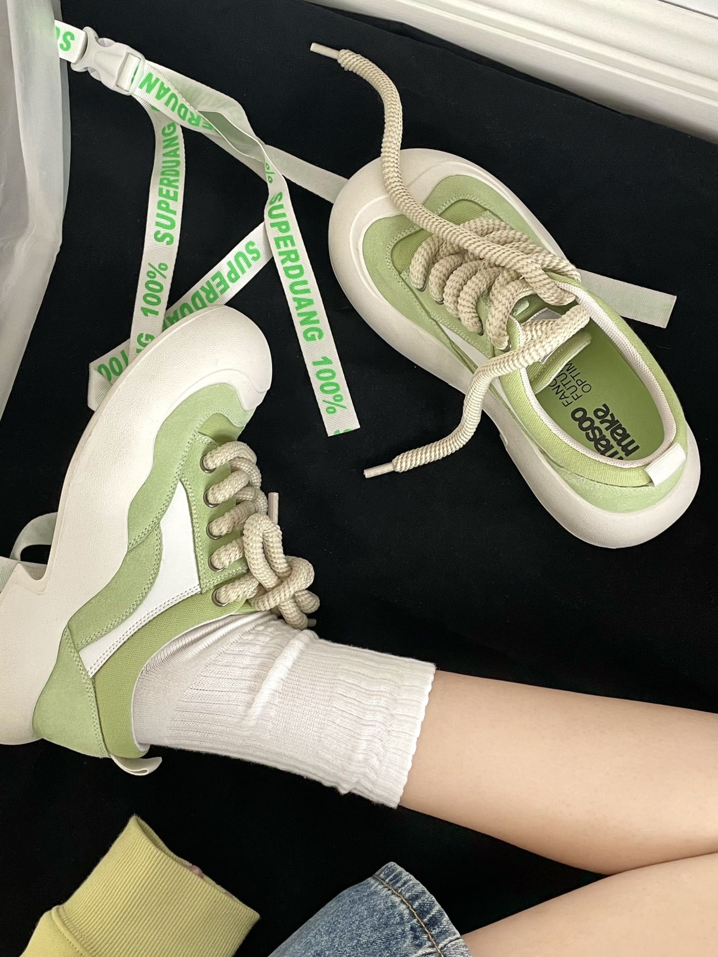 厚底 圆头 低帮 系带 深口鞋  - VALI鞋履AI设计主图