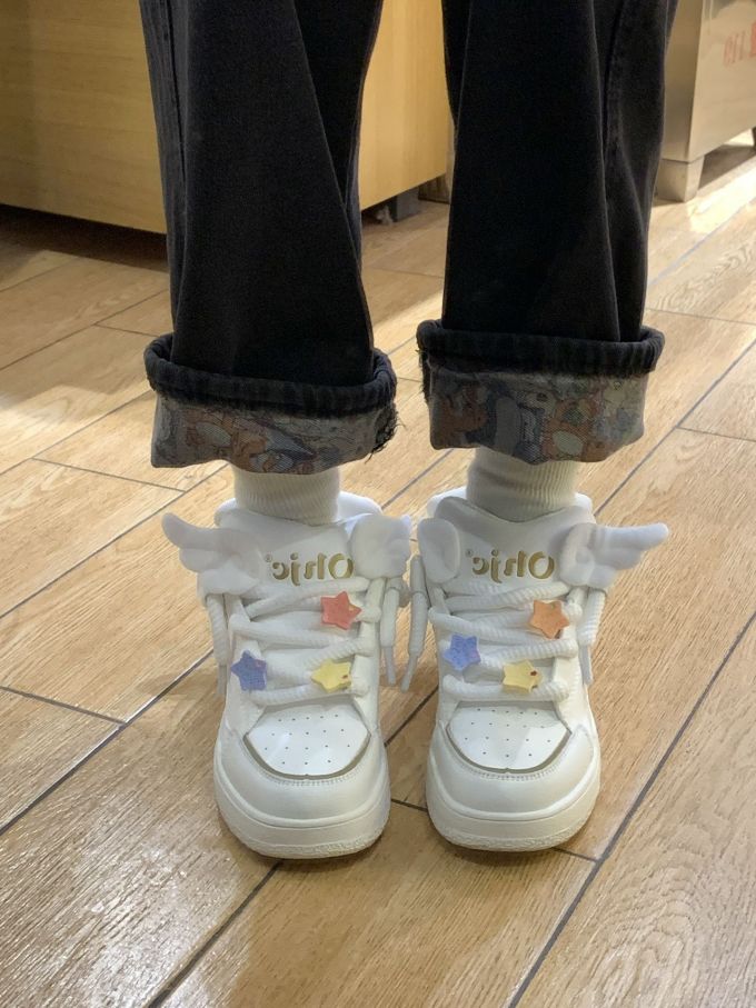 圆头 高帮 系带 魔术贴 深口鞋 皮革 