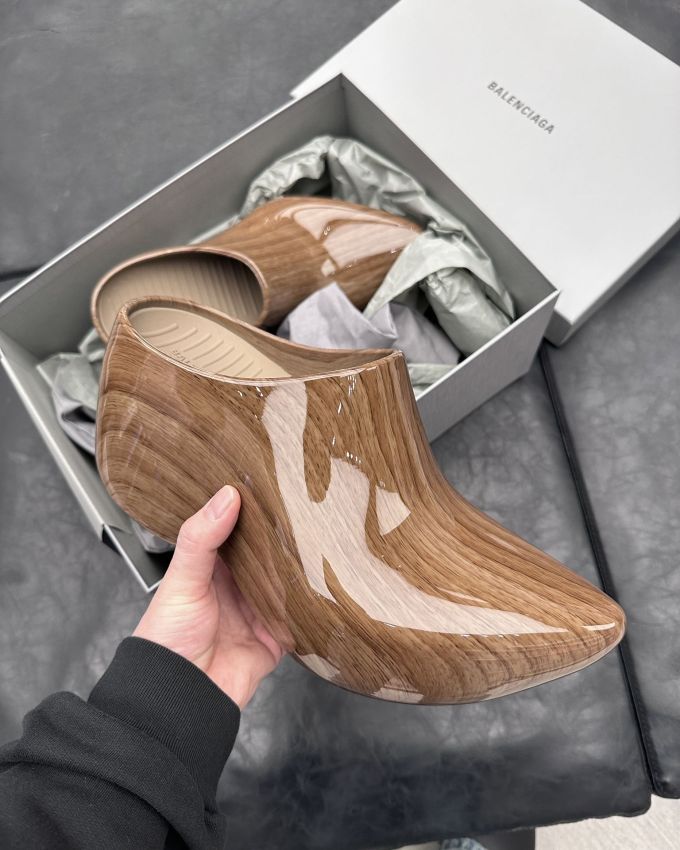 粗跟 中跟 圆头 低帮 一脚蹬 深口鞋 