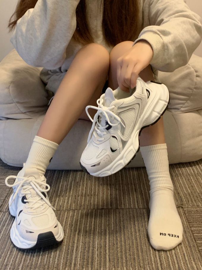 厚底 圆头 低帮 系带 深口鞋 