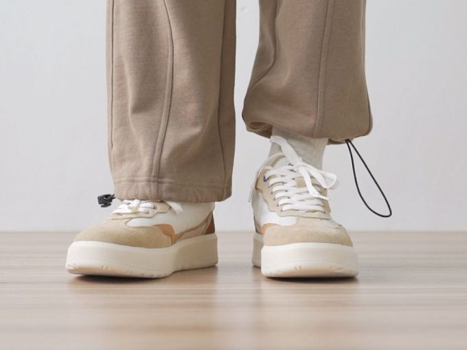 厚底 圆头 系带 深口鞋 皮革 