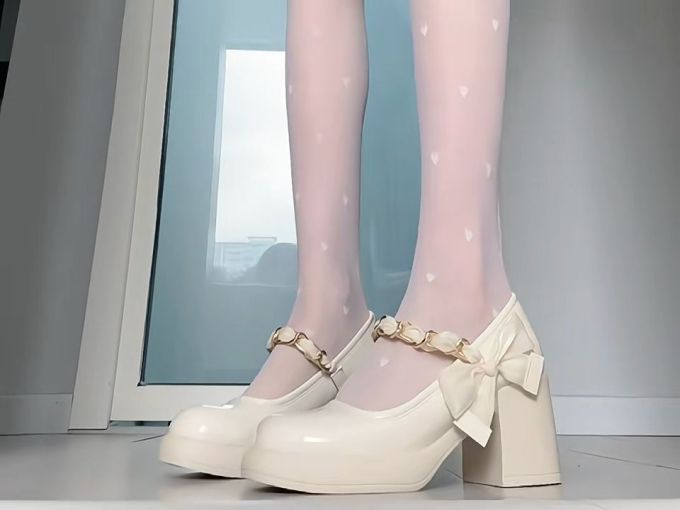 异形跟 高跟 低帮 浅口鞋 皮革 