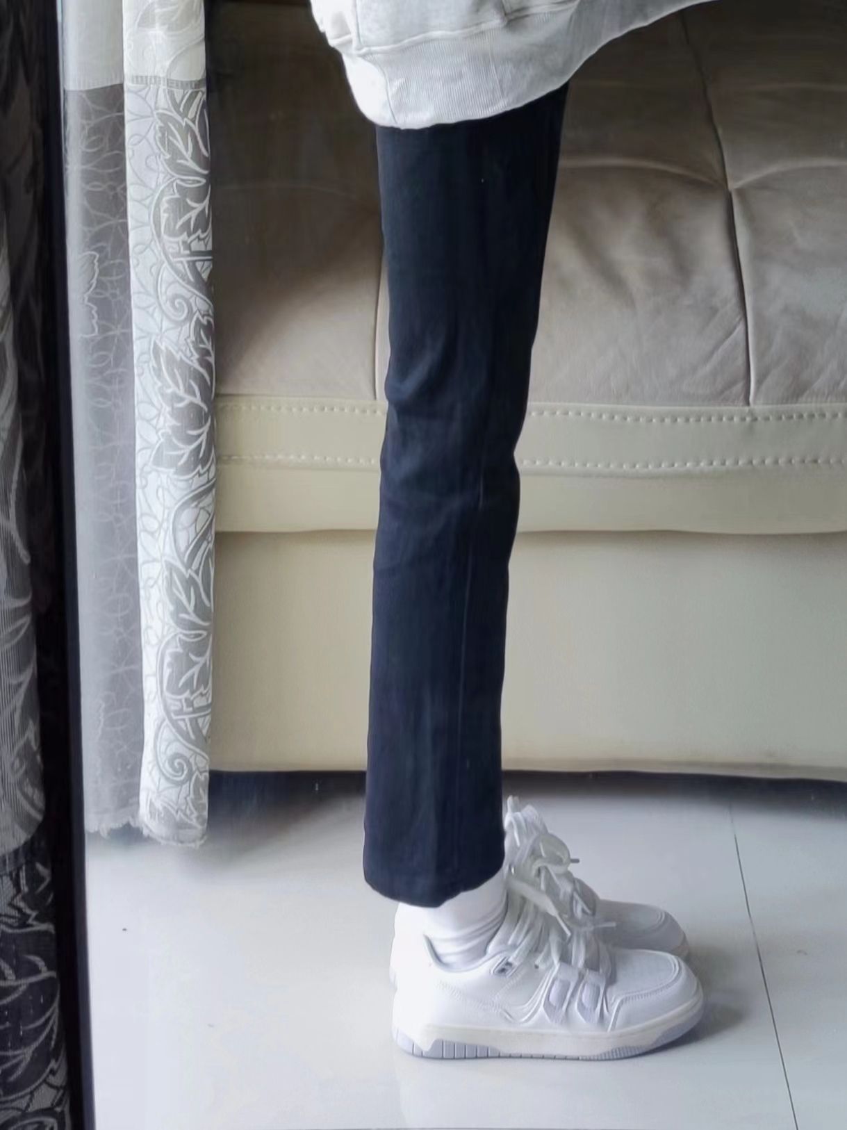 牛仔面料 深蓝黑色  - VALI鞋履AI设计主图