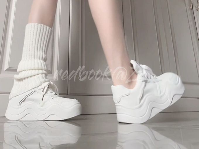 厚底 低帮 深口鞋 皮革 