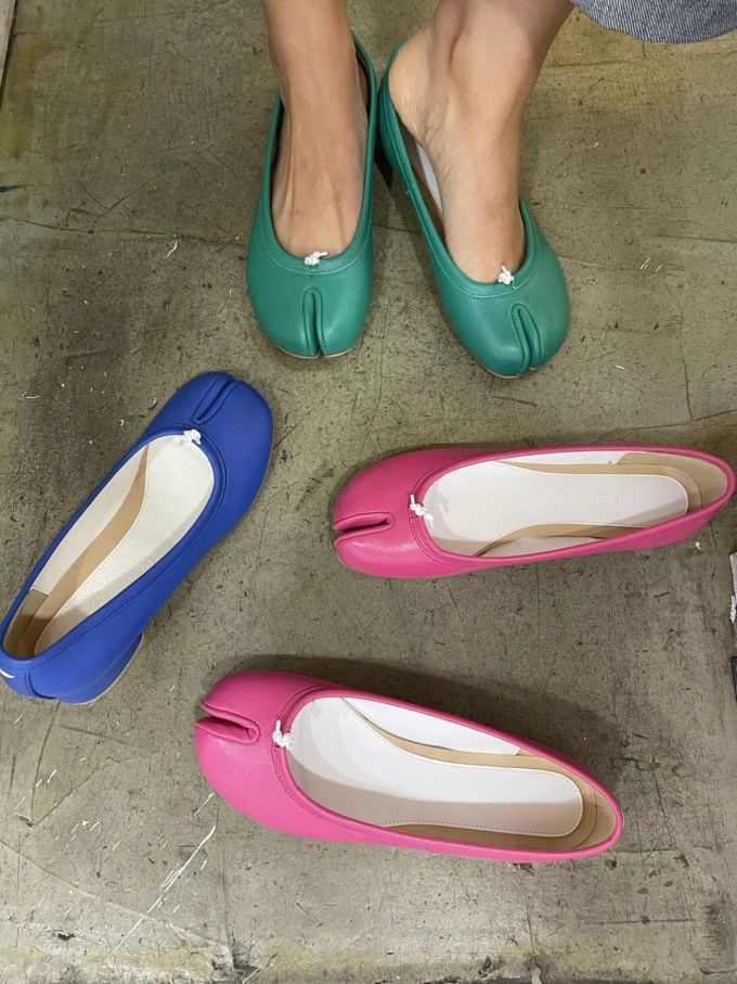 异形头-分趾 一脚蹬 皮革 