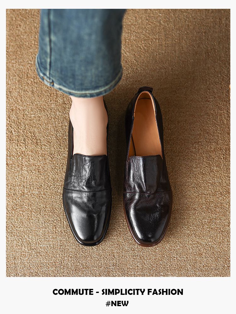 圆头 低帮 松紧带 深口鞋 皮革  - VALI鞋履AI设计主图