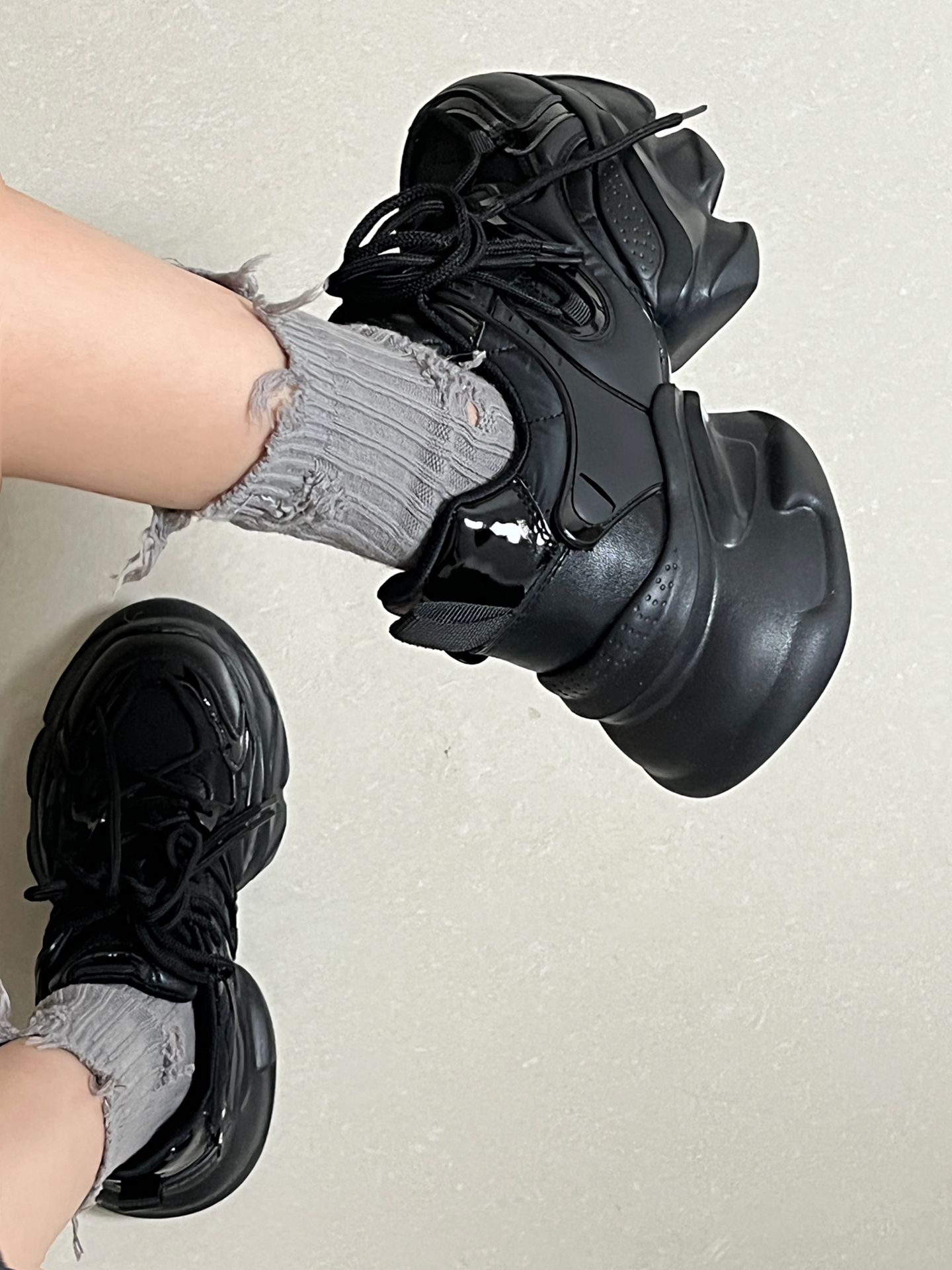 厚底 圆头 低帮 插扣 深口鞋 皮革  - VALI鞋履AI设计主图