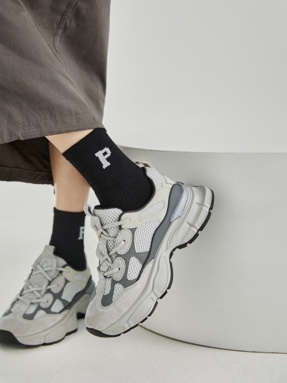 厚底 圆头 低帮 系带 深口鞋  - VALI鞋履AI设计主图