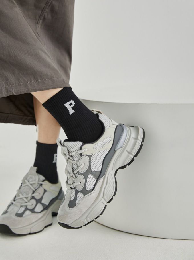 厚底 圆头 低帮 系带 深口鞋 