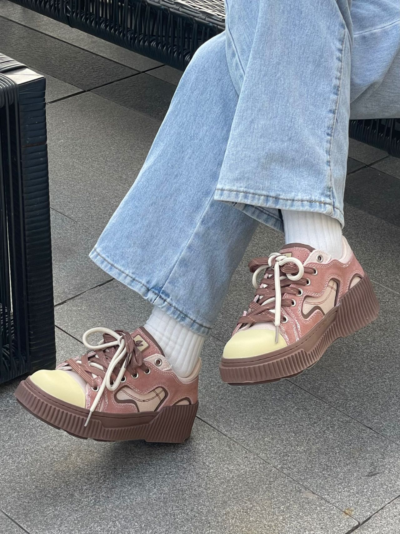 厚底 圆头 低帮 系带 深口鞋  - VALI鞋履AI设计主图