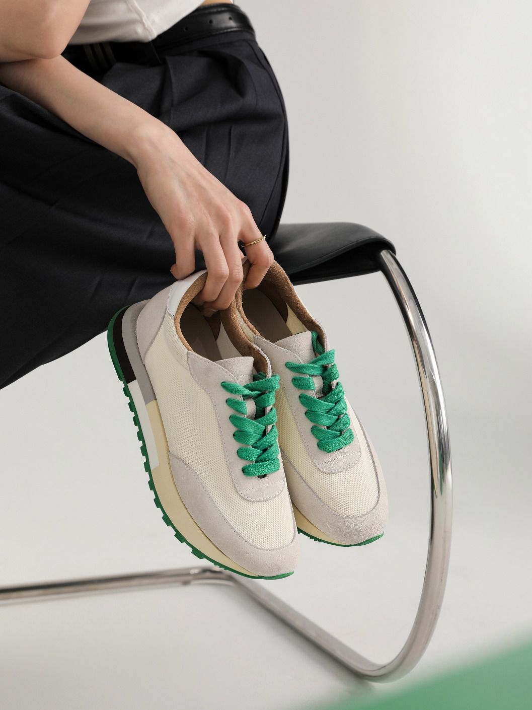 平底 圆头 低帮 系带 深口鞋  - VALI鞋履AI设计主图