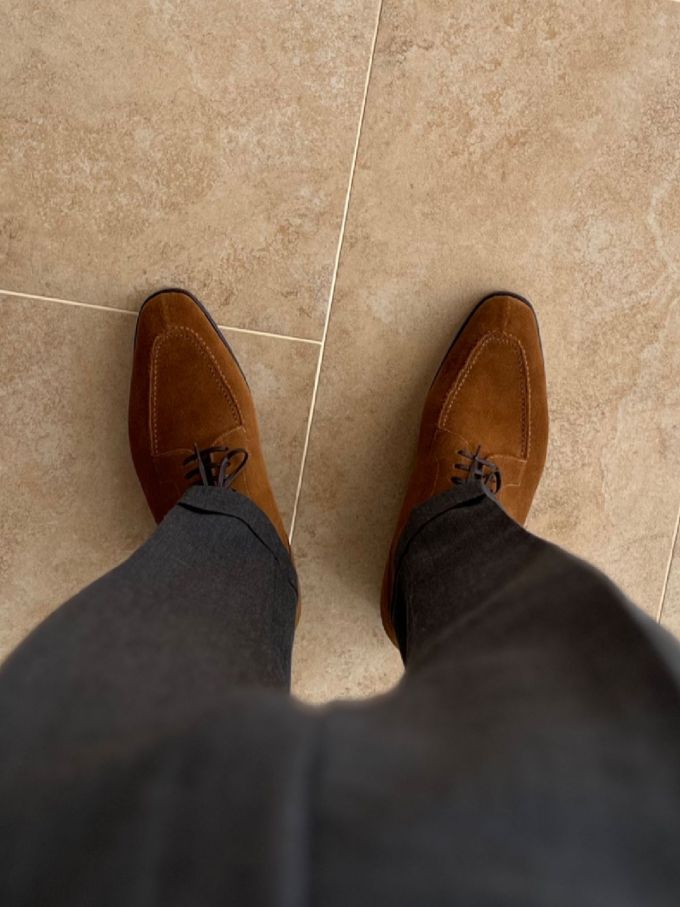 尖头 系带 深口鞋 皮革 