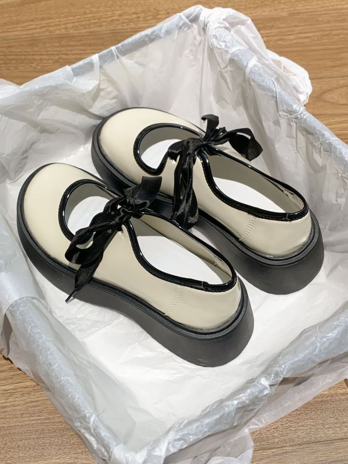 平底 圆头 低帮 中口鞋 皮革 