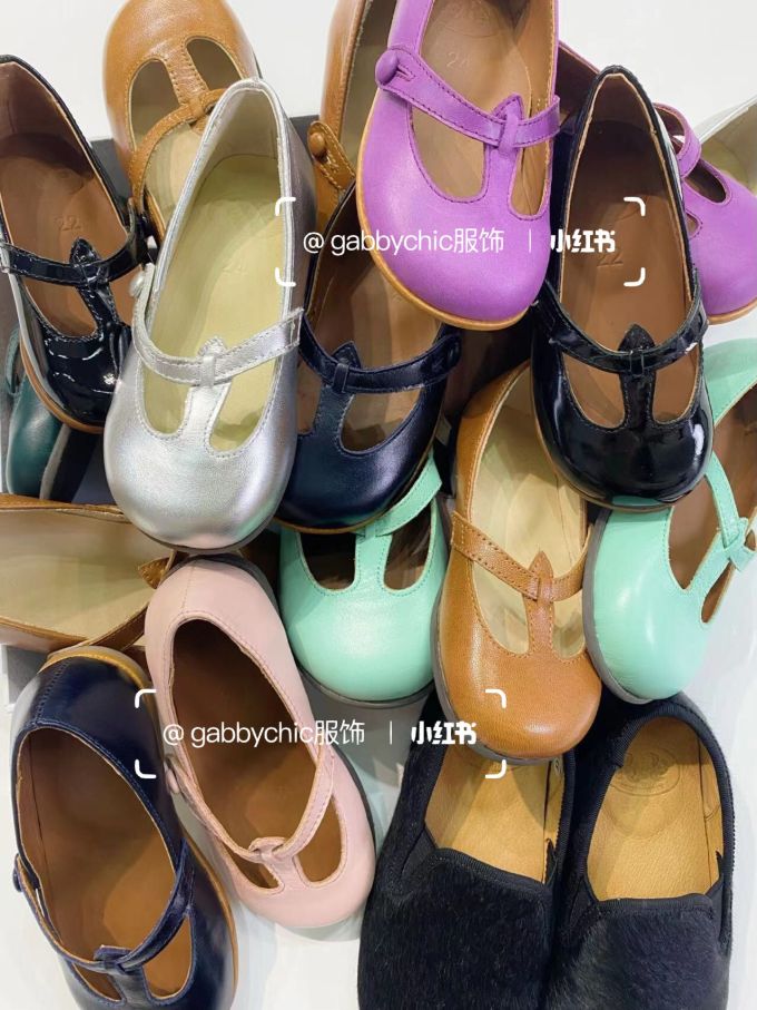 圆头 低帮 袢扣 浅口鞋 皮革 