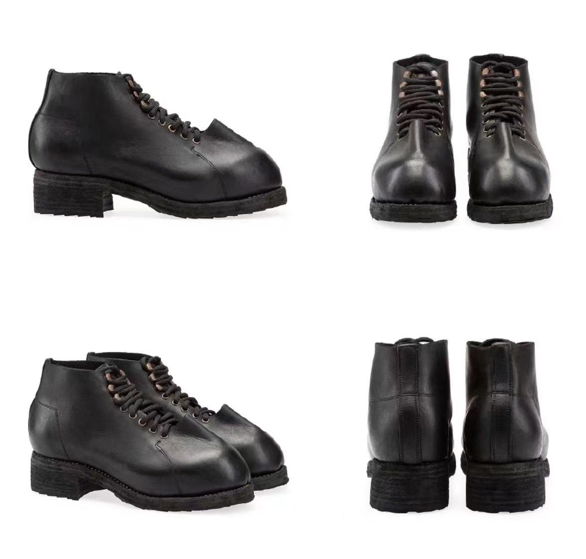 粗跟 低跟 异形头-分趾 系带 低筒 皮革  - VALI鞋履AI设计主图