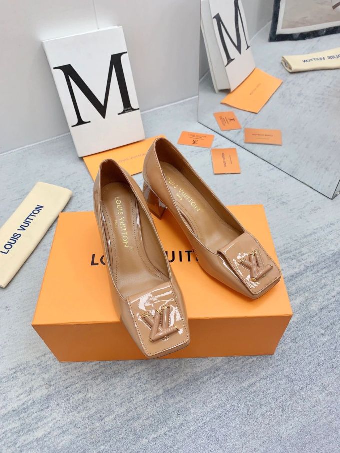 方头 一脚蹬 浅口鞋 皮革 