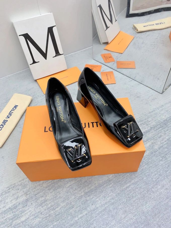 方头 低帮 一脚蹬 浅口鞋 皮革 