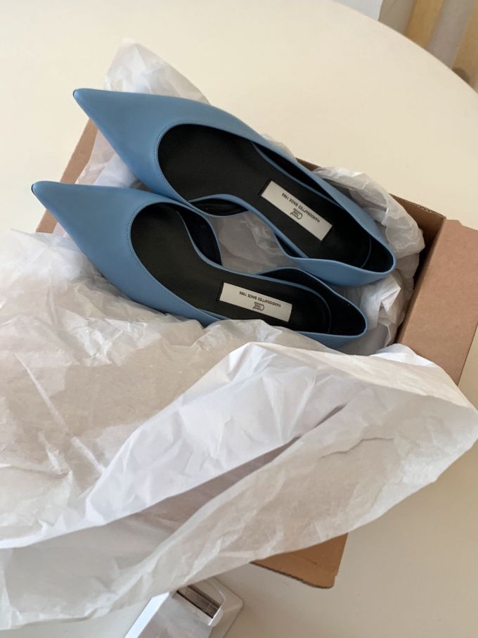 尖头 低帮 一脚蹬 浅口鞋 皮革 