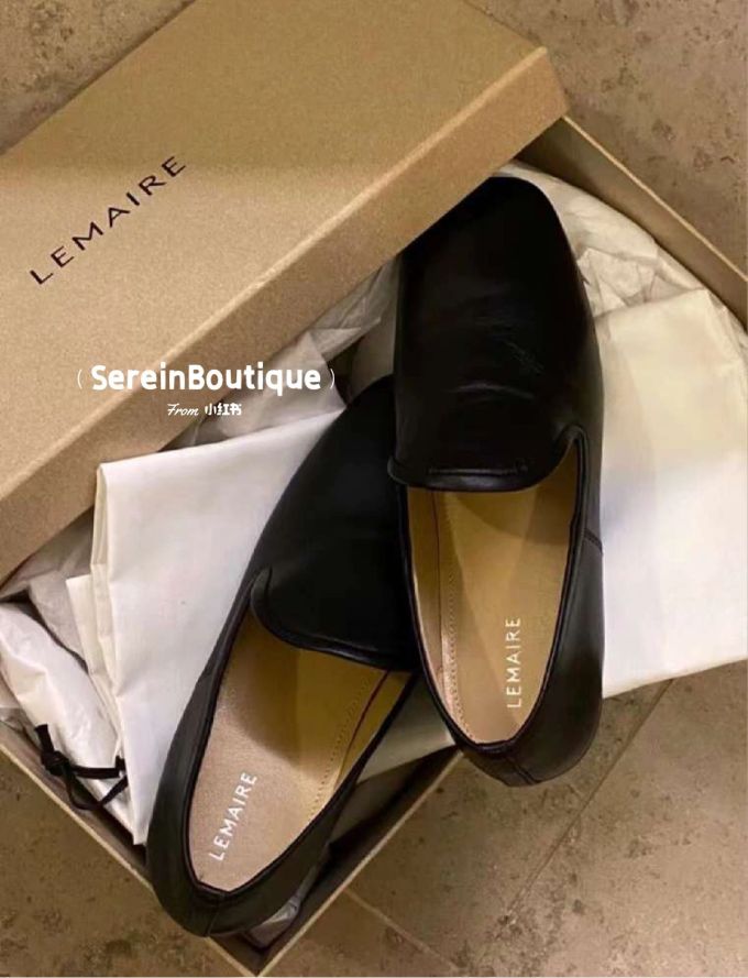 圆头 低帮 一脚蹬 深口鞋 皮革 