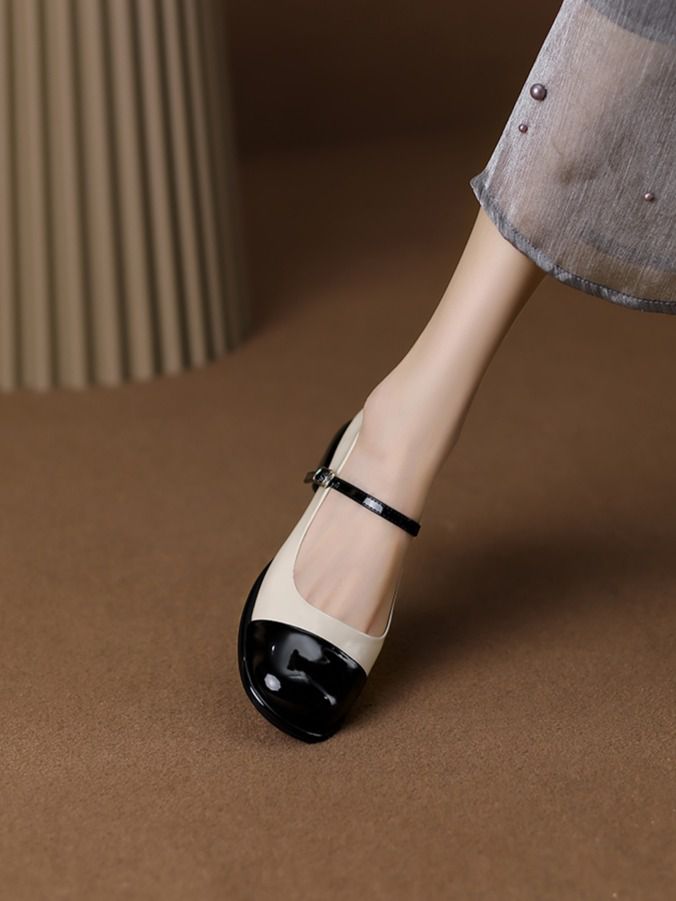 圆头 低帮 袢扣 浅口鞋 皮革  - VALI鞋履AI设计主图