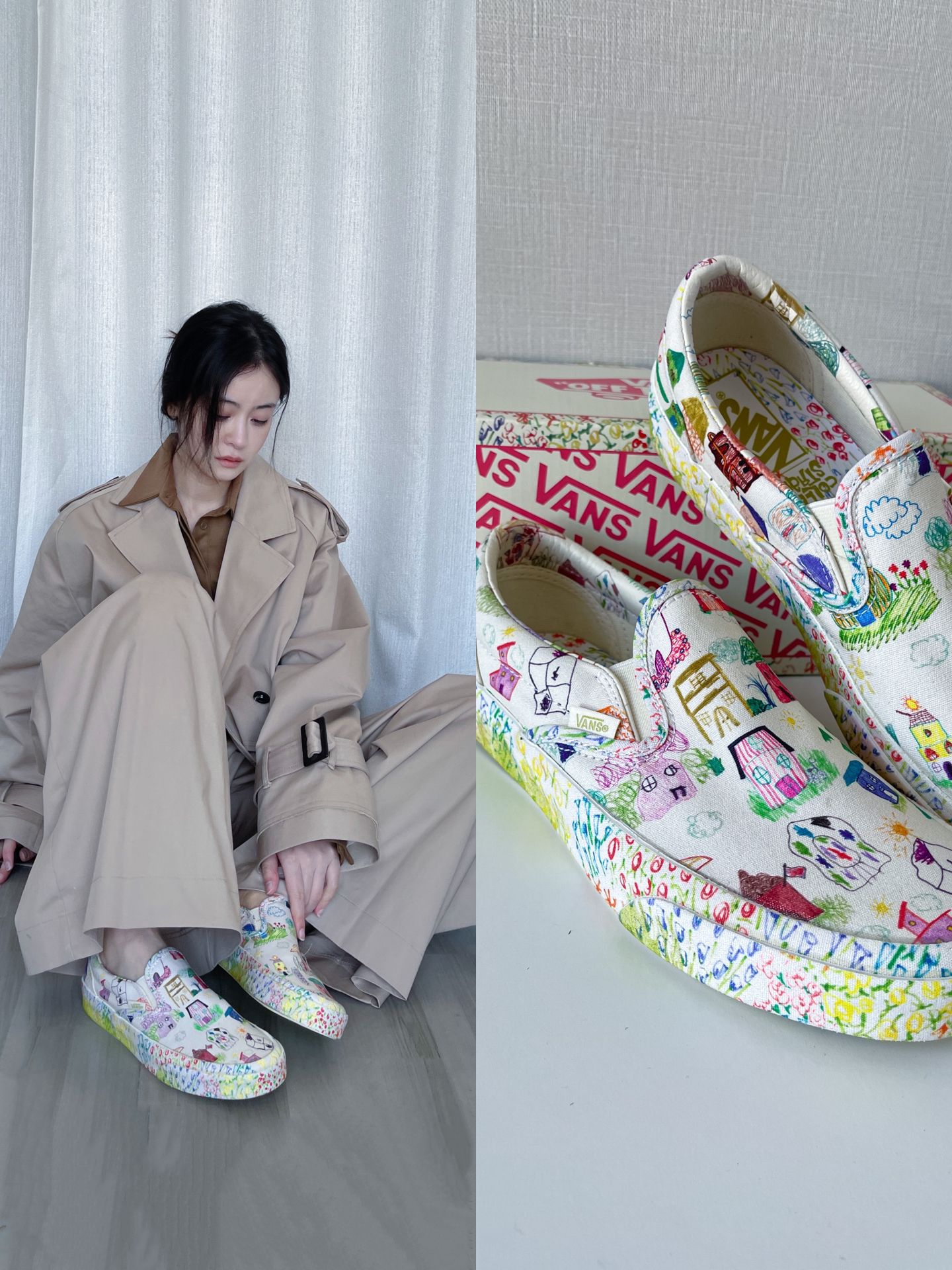 H型 翻驳领 正灰色 银丝色 基础扣饰 都市 户外  - VALI鞋履AI设计主图