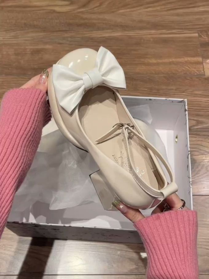 圆头 低帮 袢扣 浅口鞋 皮革 