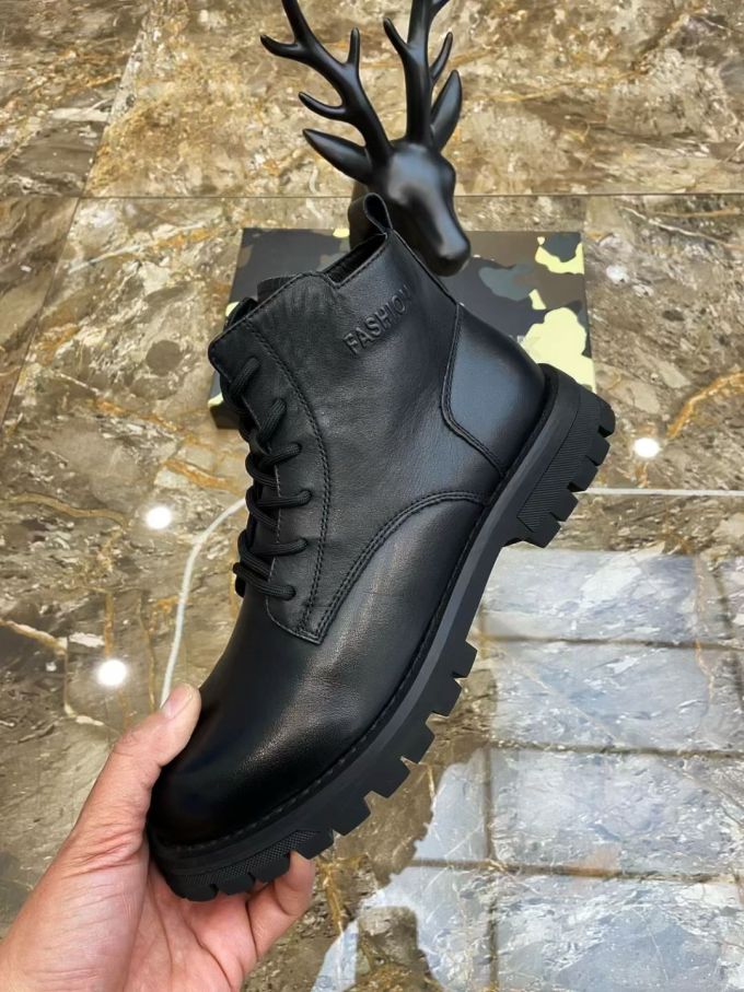 粗跟 低跟 圆头 系带 低筒 皮革 