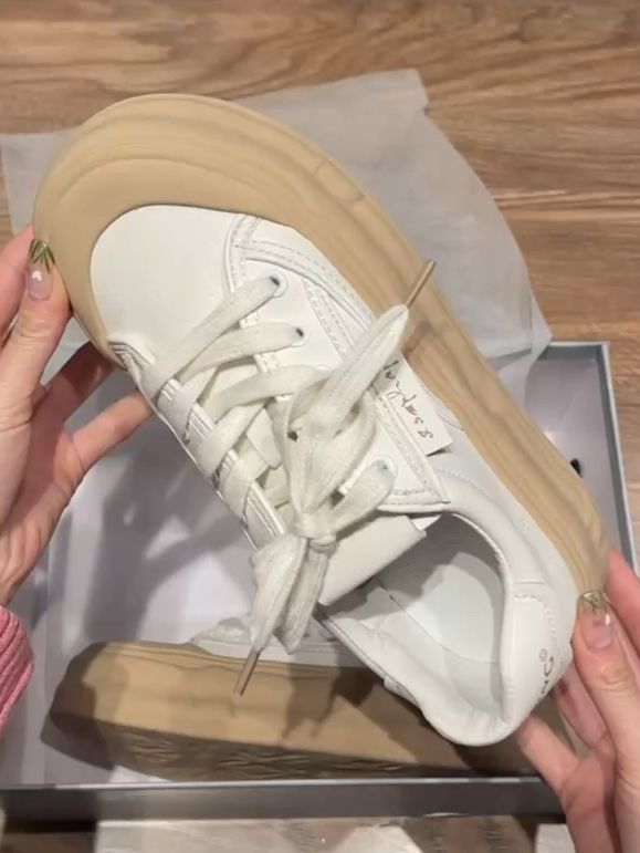 厚底 圆头 低帮 系带 深口鞋 皮革 