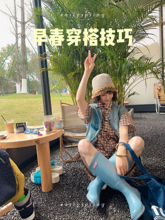 厚底 圆头 中筒 皮革 