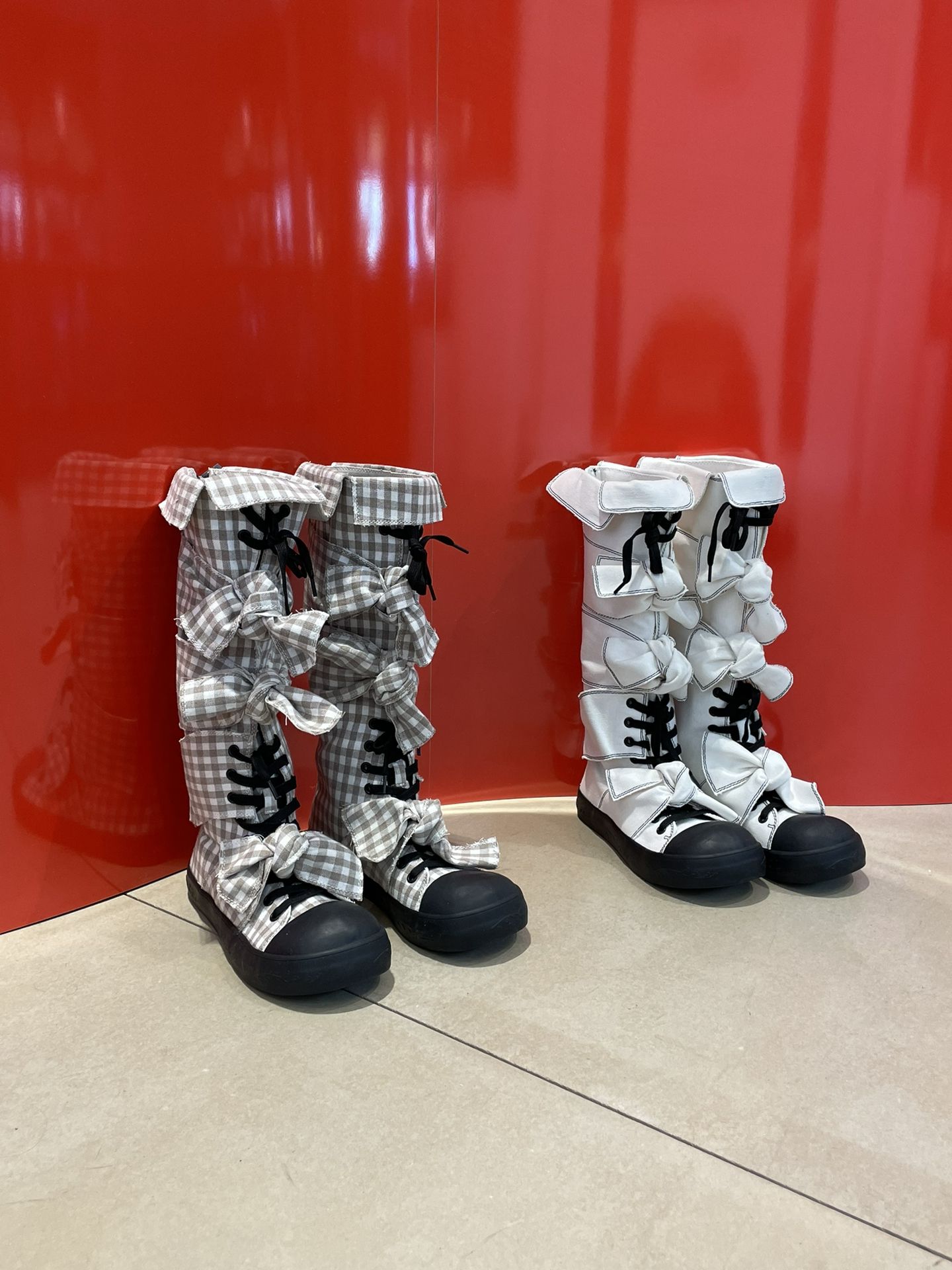 粗跟 低跟 圆头 系带 中筒 皮革  - VALI鞋履AI设计主图