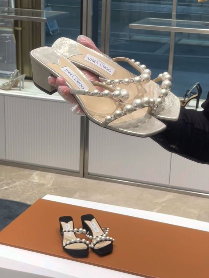 高跟 圆头 无帮 中口鞋 