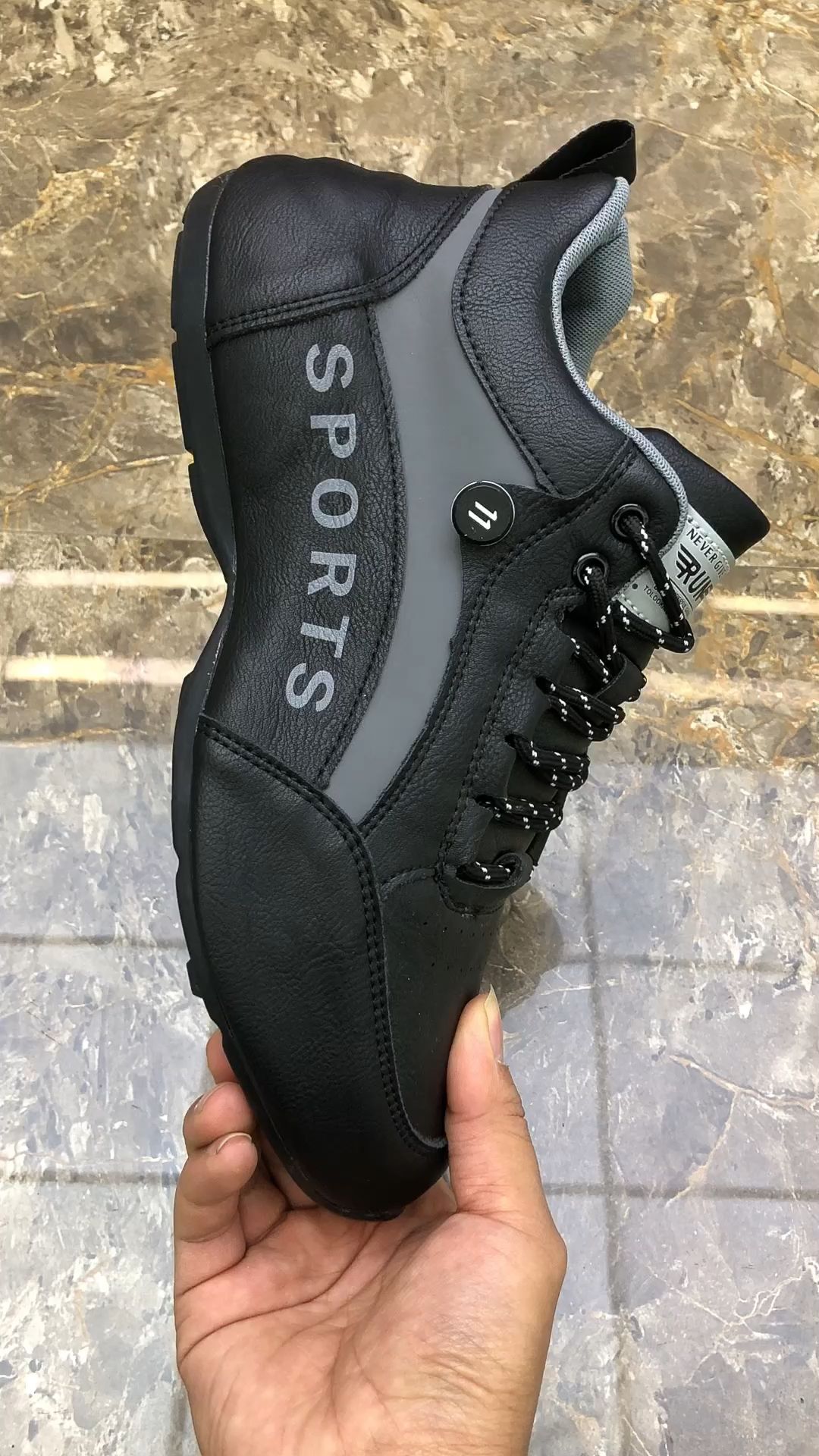 厚底 低帮 系带 深口鞋 皮革  - VALI鞋履AI设计主图