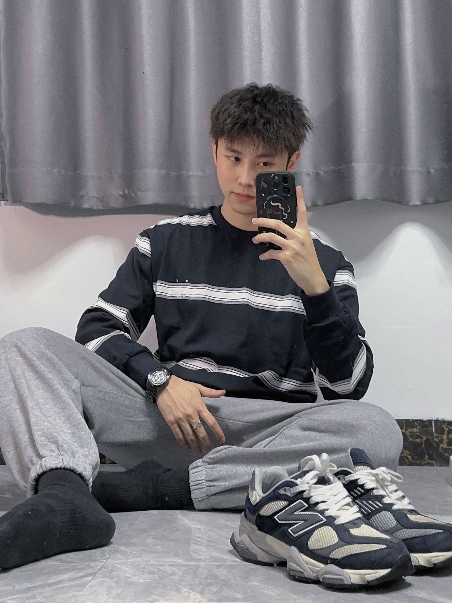 针织面料 蓝黑色 海鸥灰色 银丝色 运动  - VALI鞋履AI设计主图